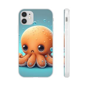 Cute Orange Octopus Flexi Case | TPU Slim-Fit Phone Case | Gift Packaging Available